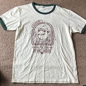 Next Level Apparel White Tee with Green Accents